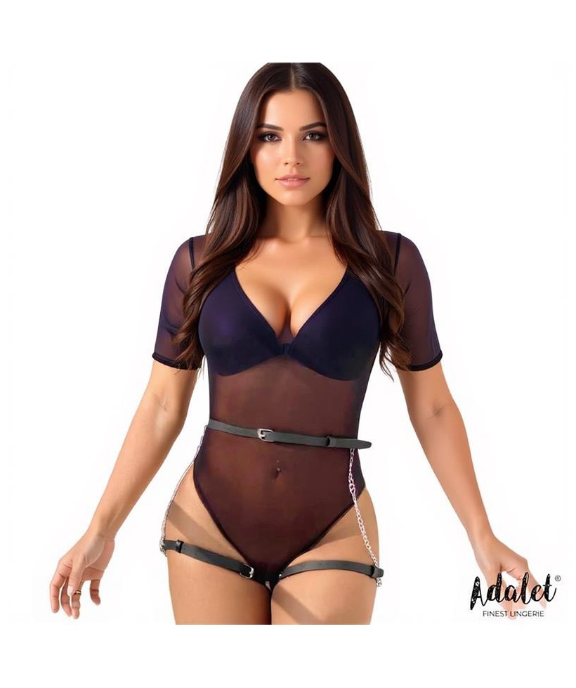 Oriana Cinturon Cuero Vegano con Cadenas Tall unica