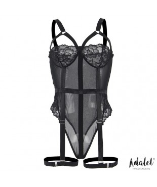 Ariana Body con Liguero y Ligas Negro Ariana Body con Liguero y Ligas Negro
