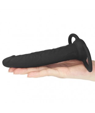 Dildo Anal con Doble Anillo Negro Dildo Anal con Doble Anillo Negro