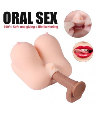 Jalome Masturbador 3 en 1 Vagina Boca y Pecho 32 kg