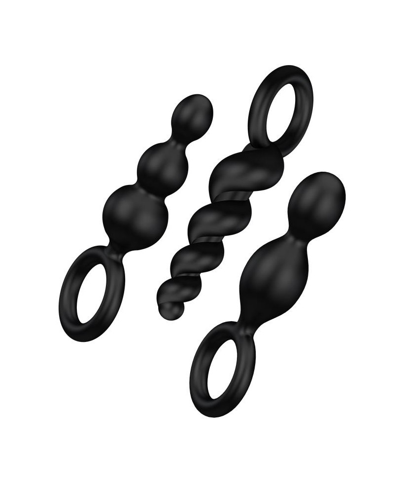 Pack de 3 Plugs Silicona Negro