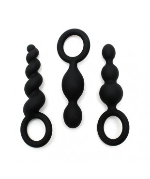 Pack de 3 Plugs Silicona Negro