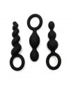 Pack de 3 Plugs Silicona Negro