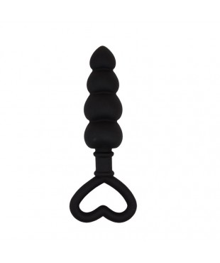 Mini Cadena Anal 15.6 x 3.4 cm Silicona Negro