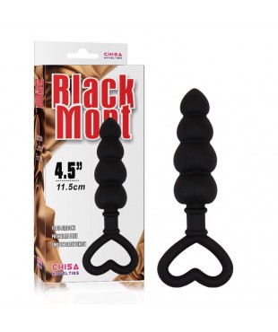 Mini Cadena Anal 156 x 34 cm Silicona Negro