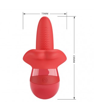 Obelia Estimulador con Vibracion y Movimiento Lengua
