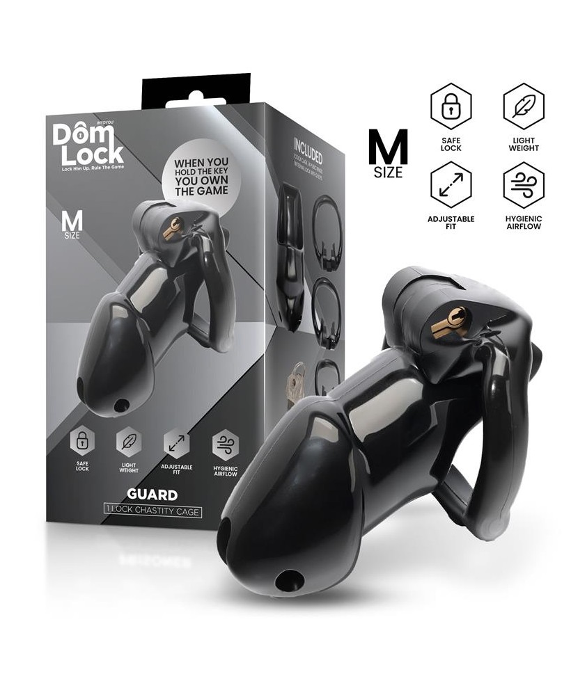 Guard Jaula para el Pene con Candado Interno Talla M