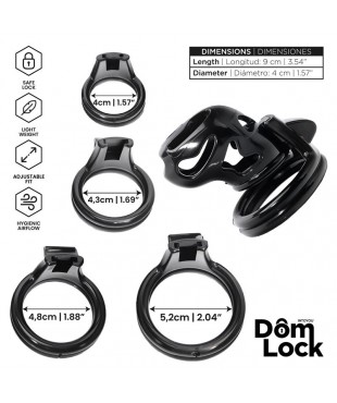 Parole Jaula para el Pene con Candado Interno