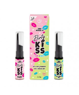 Flirty Kiss Geles para Sexo Oral Fresa y Menta 2x8gr