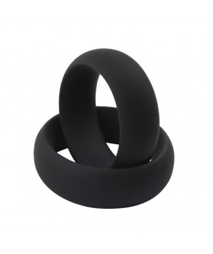 Anillo para el Pene Infinity Silicona M Negro