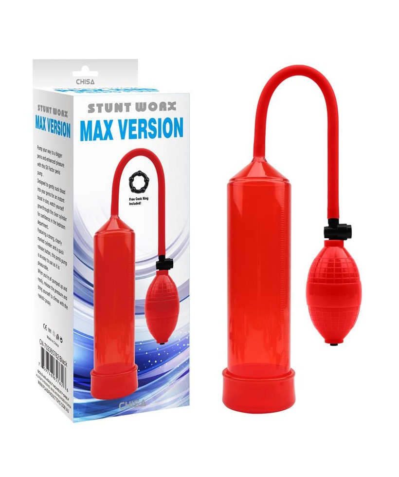 Bomba de Succion para el Pene MAX Version Rojo