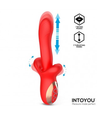 Vyron Vibrador con Thrusting y Biting Mordisqueo