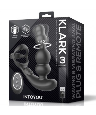 Klark Plug Anal Oscilante con Vibración y Control Remoto