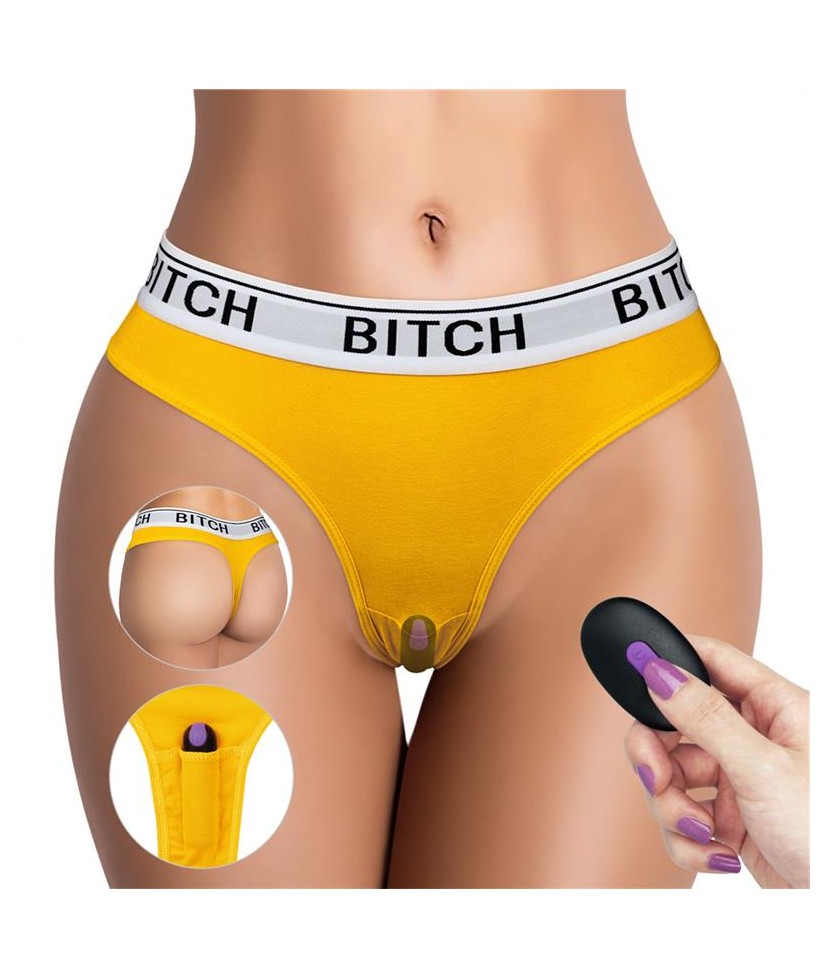 Braguita Abierta con Bala Vibradora y Control Remoto Talla L Braguita Abierta con Bala Vibradora y Control Remoto Talla L