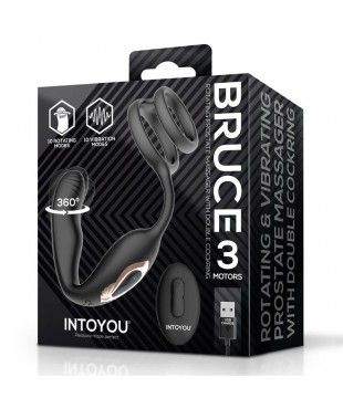 Bruce Masajeador Prostatico 360º y Doble Anillo con Vibracion