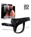 Mistress Arnes Elastico con Dildo de Silicona de 20 cm Negro