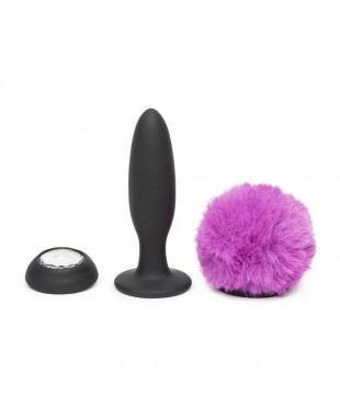 Plug Anal con Vibración Doble Base Púrpura Grande