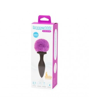 Plug Anal con Vibracion Doble Base Purpura Grande