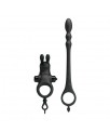 Anillo Vibrador con Cadena Anal Desmontable