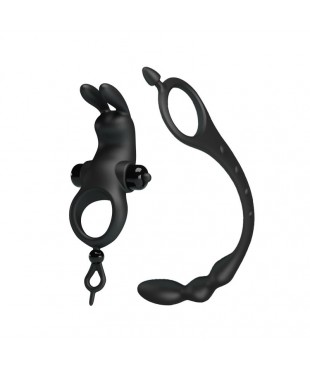 Anillo Vibrador con Cadena Anal Desmontable Anillo Vibrador con Cadena Anal Desmontable