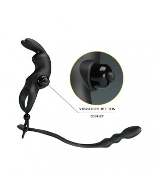Anillo Vibrador con Cadena Anal Desmontable Anillo Vibrador con Cadena Anal Desmontable
