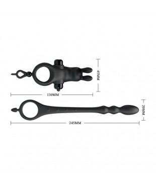 Anillo Vibrador con Cadena Anal Desmontable Anillo Vibrador con Cadena Anal Desmontable