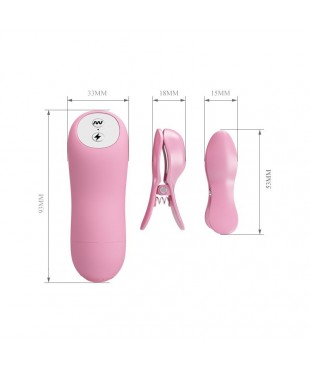 Pinza para Pezones con Vibracion y Electro Shock Pinza para Pezones con Vibracion y Electro Shock