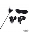 Set Bondage con Esposas Antifaz y Pluma Estimuladora