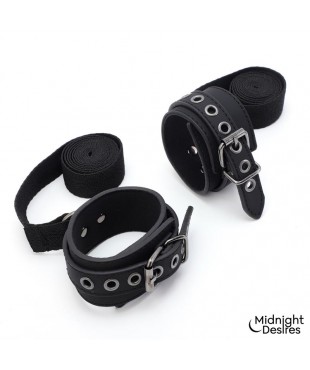 Set Bondage con Esposas Antifaz y Pluma Estimuladora