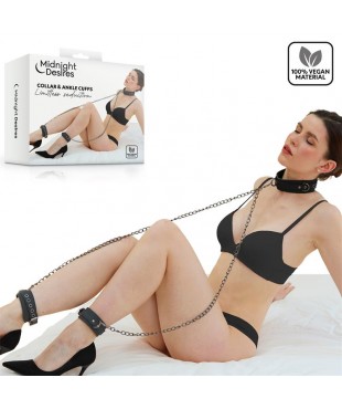 Collar con Esposas para Tobillos con Cadena