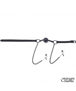 Pinzas para Pezones y Mordaza de Bola