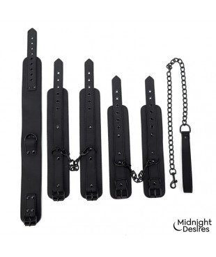 Set de Restricciones con Esposas y Collar con Correa