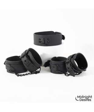 Set de Restricciones con Esposas y Collar con Correa