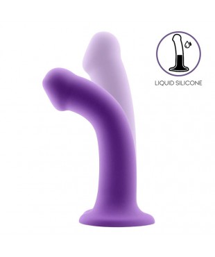 Bouncy Dildo Silicona Líquida Hiper Flexible 7 - 18 cm Talla M Púrpura