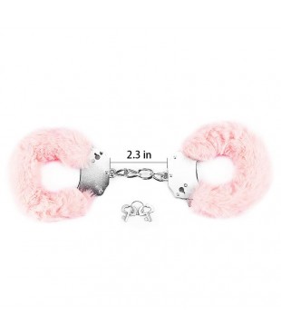 Esposas Metálicas con Pelo Rosa