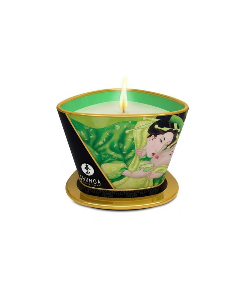 Shunga Vela de Masaje Verde Exotico