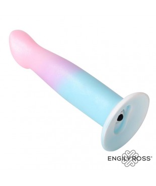 Dildo con Vibracion y Ventosa Color Degradado 17 cm Dildo con Vibracion y Ventosa Color Degradado 17 cm