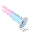 Dildo con Vibracion y Ventosa Color Degradado 17 cm