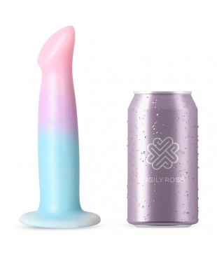 Dildo con Vibracion y Ventosa Color Degradado 17 cm Dildo con Vibracion y Ventosa Color Degradado 17 cm