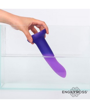 Dildo que Cambia de Color Púrpura a Rosa Talla S 14 cm