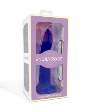 Dildo que Cambia de Color Purpura a Rosa Talla S 14 cm Dildo que Cambia de Color Purpura a Rosa Talla S 14 cm
