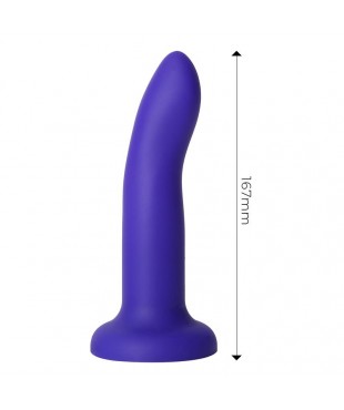 Dildo con Vibracion que Cambia de Color Azul a Purpura Talla M 17 cm Dildo con Vibracion que Cambia de Color Azul a Purpura Talla M 17 cm