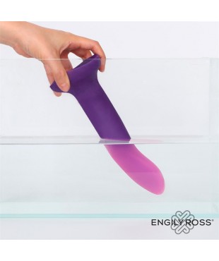 Dildo que Cambia de Color de Púrpura a Rosa Talla M 17 cm