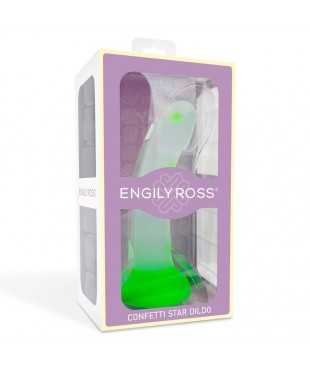 Dildo que Brilla en la Oscuridad Confetti Star 17 cm Dildo que Brilla en la Oscuridad Confetti Star 17 cm