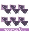 Pack 6 Miley Arnes Universal Ajustable 3 Anillos Silicona