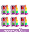 Pack 6 Dildo Color Arcoiris 18 cm