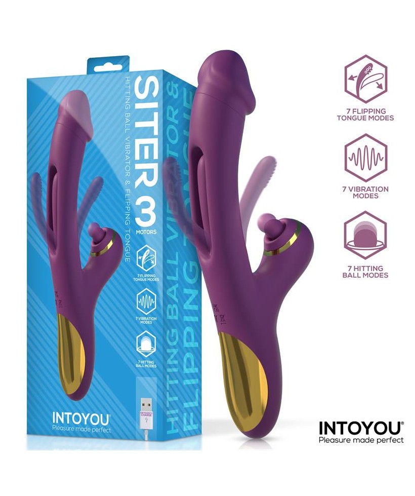 Siter Vibrador con Lengua Movimiento Flipping y Bola Golpeteo