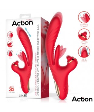 Limbe Vibrador con Lengua Flip-Flap, Bola Percutora y Up and Down