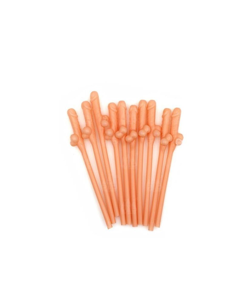 Pajitas forma de Pene 10 unidades Pajitas forma de Pene 10 unidades