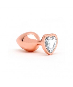 Plug Anal con Joya en Forma de Corazon Pisa Rose Gold